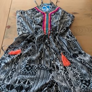 NWT Blue Island Embroidered Geometric Romper